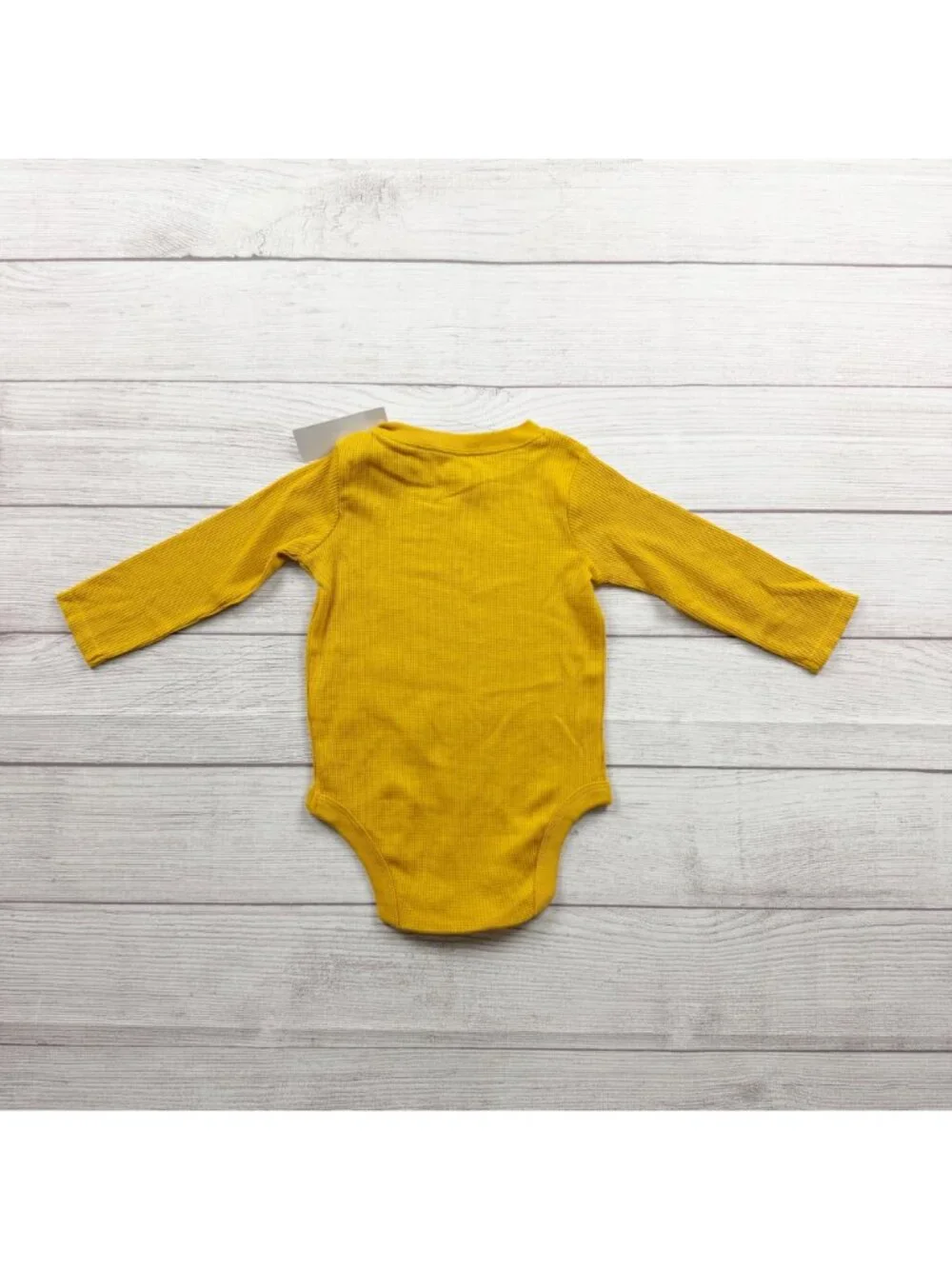 Garanimals Yellow Long Sleeve Thermal Baby Bodysuit NWT 12-18 Months